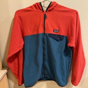 Patagonia Kids' Two-Tone Fleece Jacket - Red and Blue